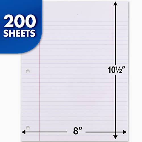 Mead Loose Leaf Paper, 3 Pack, Notebook Paper, College Ruled Filler Paper, Standard, 8 x 10.5, 200 Sheets per Pack (73185) Pack of 3 - Image 6