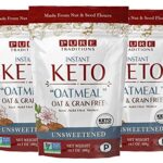 Keto Oatmeal, Instant Hot Cereal, Unsweetened, Certified Paleo, Keto Certified, Gluten & Grain Free (14.1 oz) (3 Pack)
