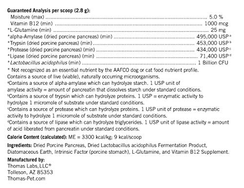 Thomas Pet Bio Case Plus - Pancreatic Enzymes for Dogs & Cats - Digestive Supplement - (12 Ounces, Powder) - Image 4