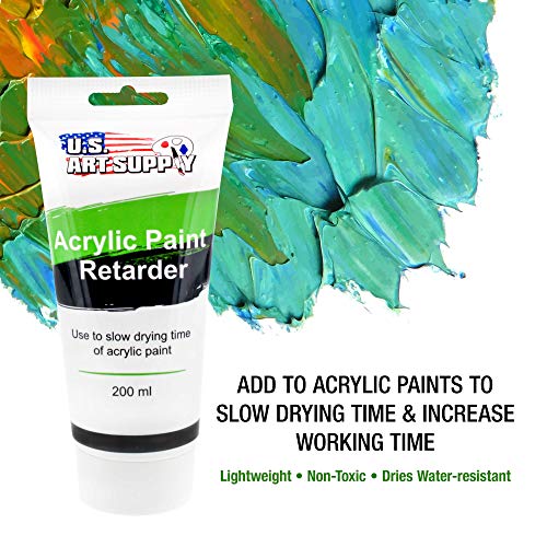 U.S. Art Supply Acrylic Retarder Acrylic Medium, 200ml Tube (6.7 Ounces) - Mixed with Color gives you longer Working Times - Image 6