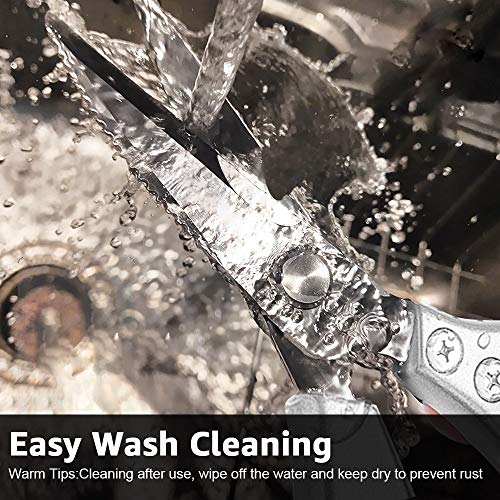 ONEBOM Kitchen Shears 2 Pack,Multi Function Kitchen Scissors Heavy Duty 304 Stainless Steel,for Chicken,Meat,Fish - Image 3