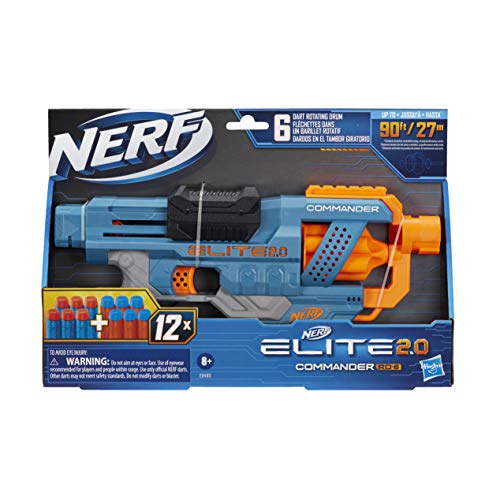 Nerf Elite 2.0 Commander RD-6 Dart Blaster, 12 Darts, 6-Dart Rotating Drum, Blasters, Kids Outdoor Toys for 8 Year Old Boys & Girls and Up - Image 8
