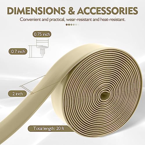 2" Wide Vinyl Straps for Patio Chairs Repair 20ft Long Patio Garden Furniture Replacement Straps with 20 Rivets (Driftwood) - Image 5
