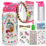 7July Decorate Your Own Water Bottle Kits for Girls Age 4-6-8-10,Unicorn Gem Diamond Painting Crafts,Fun Arts and Crafts Gifts Toys for Girls Birthday Christmas